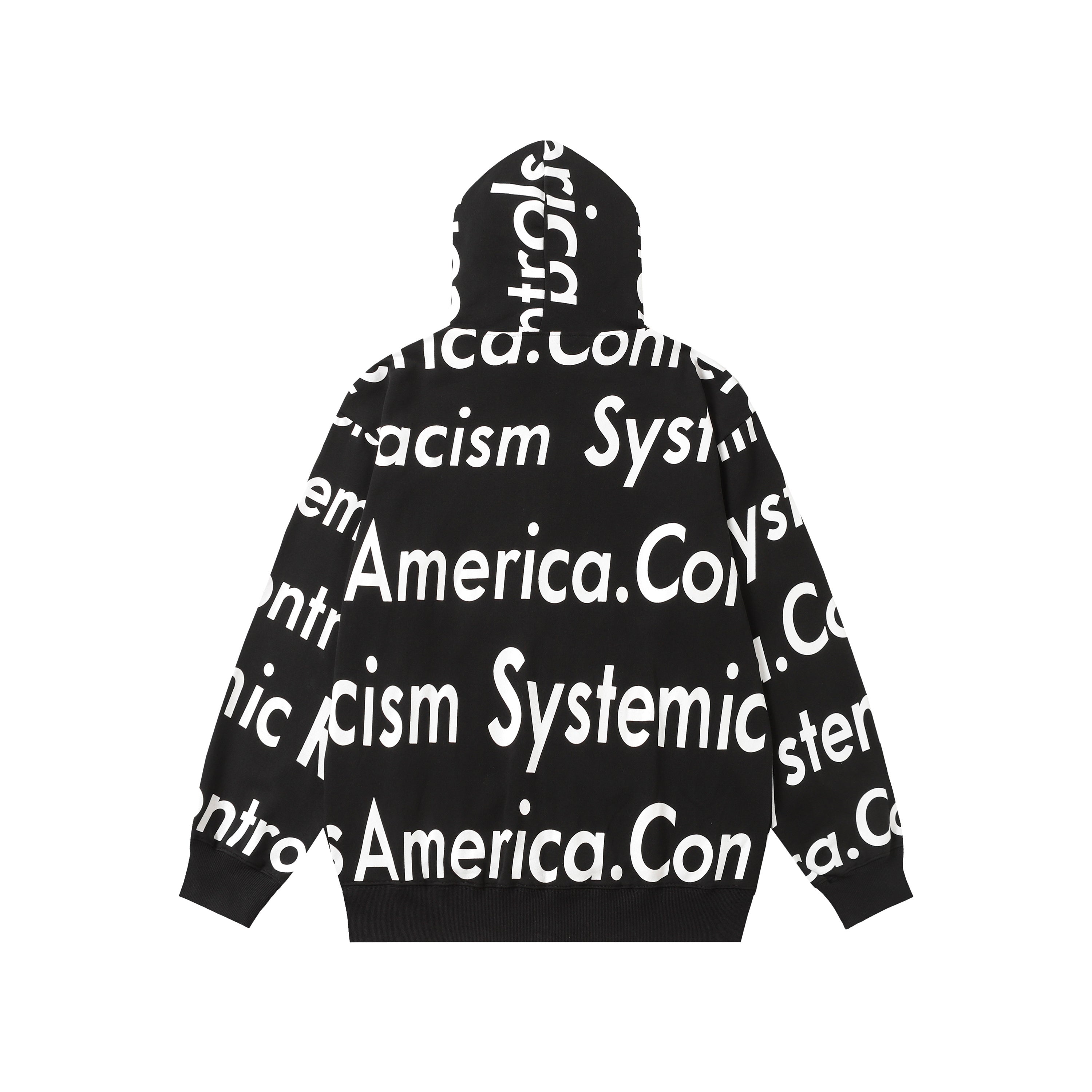 Hoodie Denim Tears Economic Racism Zip-Up (Black)