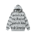 Hoodie Denim Tears Economic Racism Zip-Up (Grey Heather)
