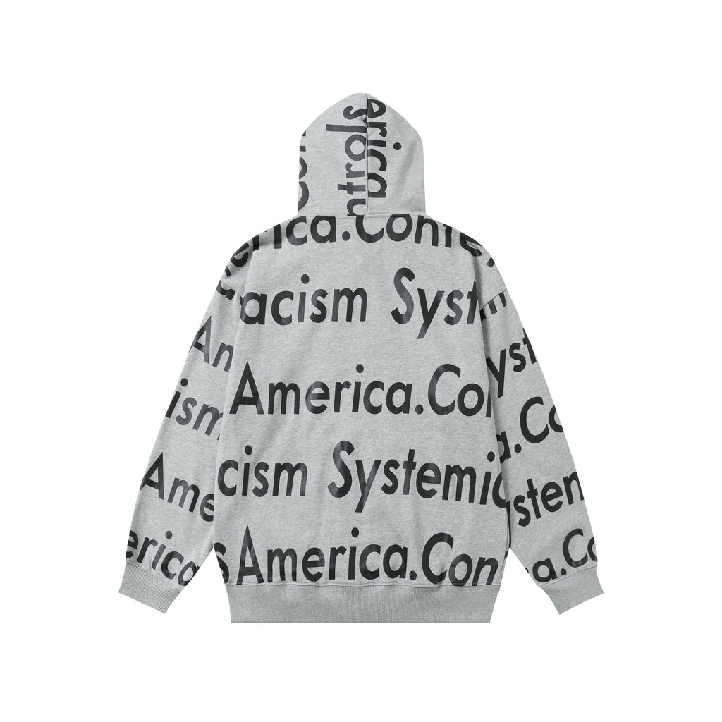 Hoodie Denim Tears Economic Racism Zip-Up (Grey Heather)