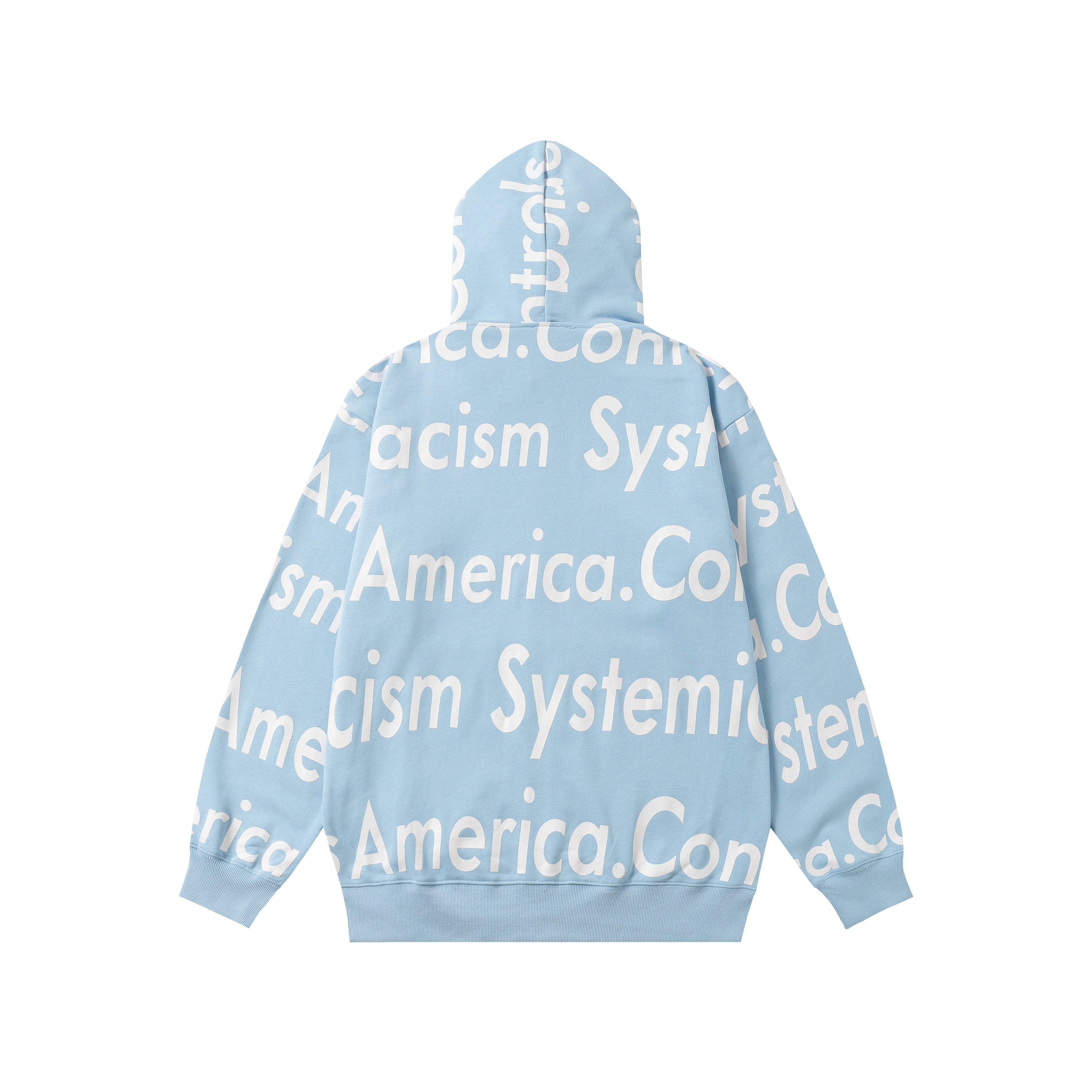 Hoodie Denim Tears Economic Racism Zip-Up (Light Blue)