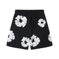 Denim Tears Cotton Wreath Sweatshorts Black/White