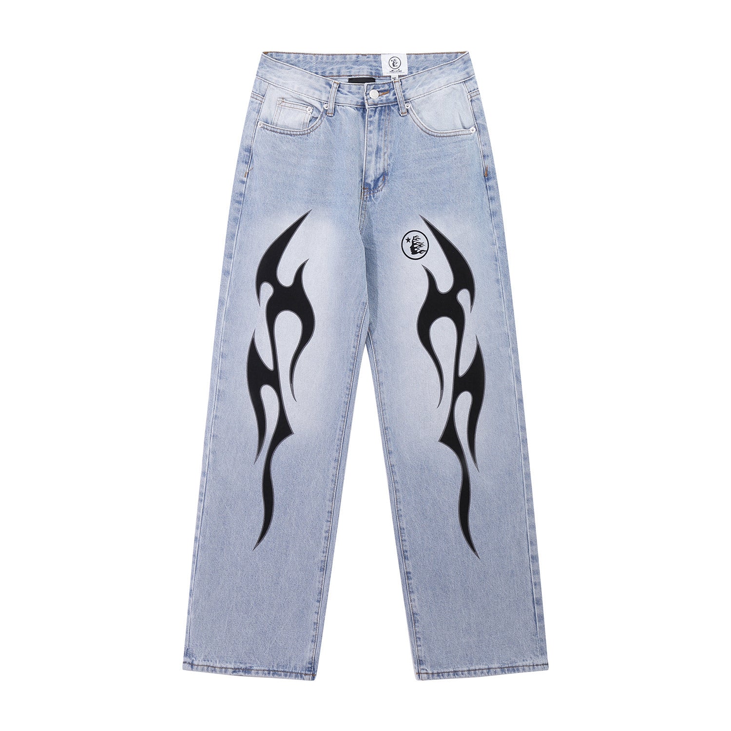 Jeans Hellstar Athletics Light Blue "Center Logo" Denim