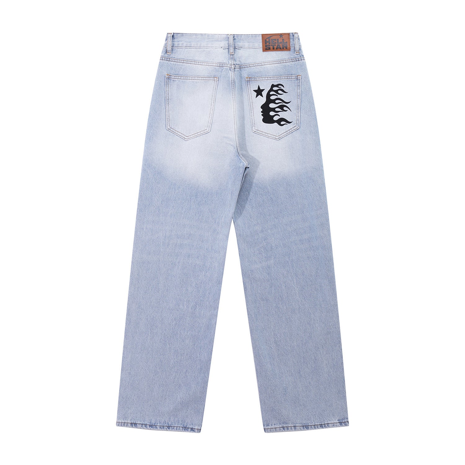 Jeans Hellstar Athletics Light Blue "Center Logo" Denim