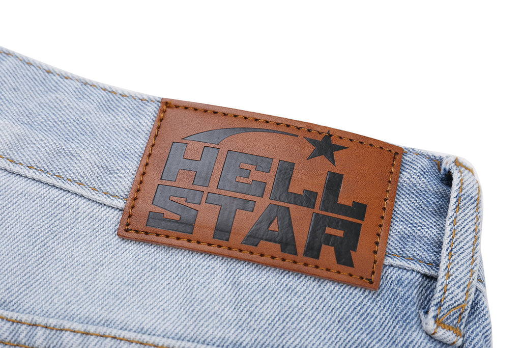 Jeans Hellstar Athletics Light Blue "Center Logo" Denim