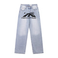 Jeans Hellstar Athletics  Light Blue "Center Logo" Denim