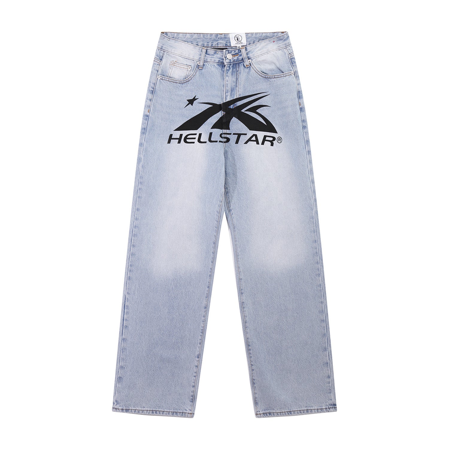 Jeans Hellstar Athletics  Light Blue "Center Logo" Denim