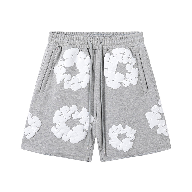 Denim Tears Cotton Wreath Sweatshorts Grey/White
