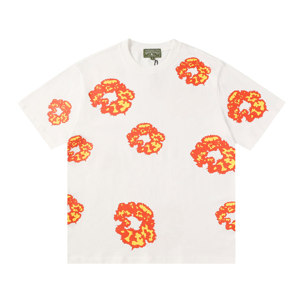 Camisa Denim Tears  Cotton Wreath Tee naranja/amarillo.