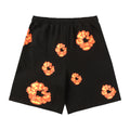 Denim Tears Cotton Wreath Sweatshorts Black/Orange-Yellow