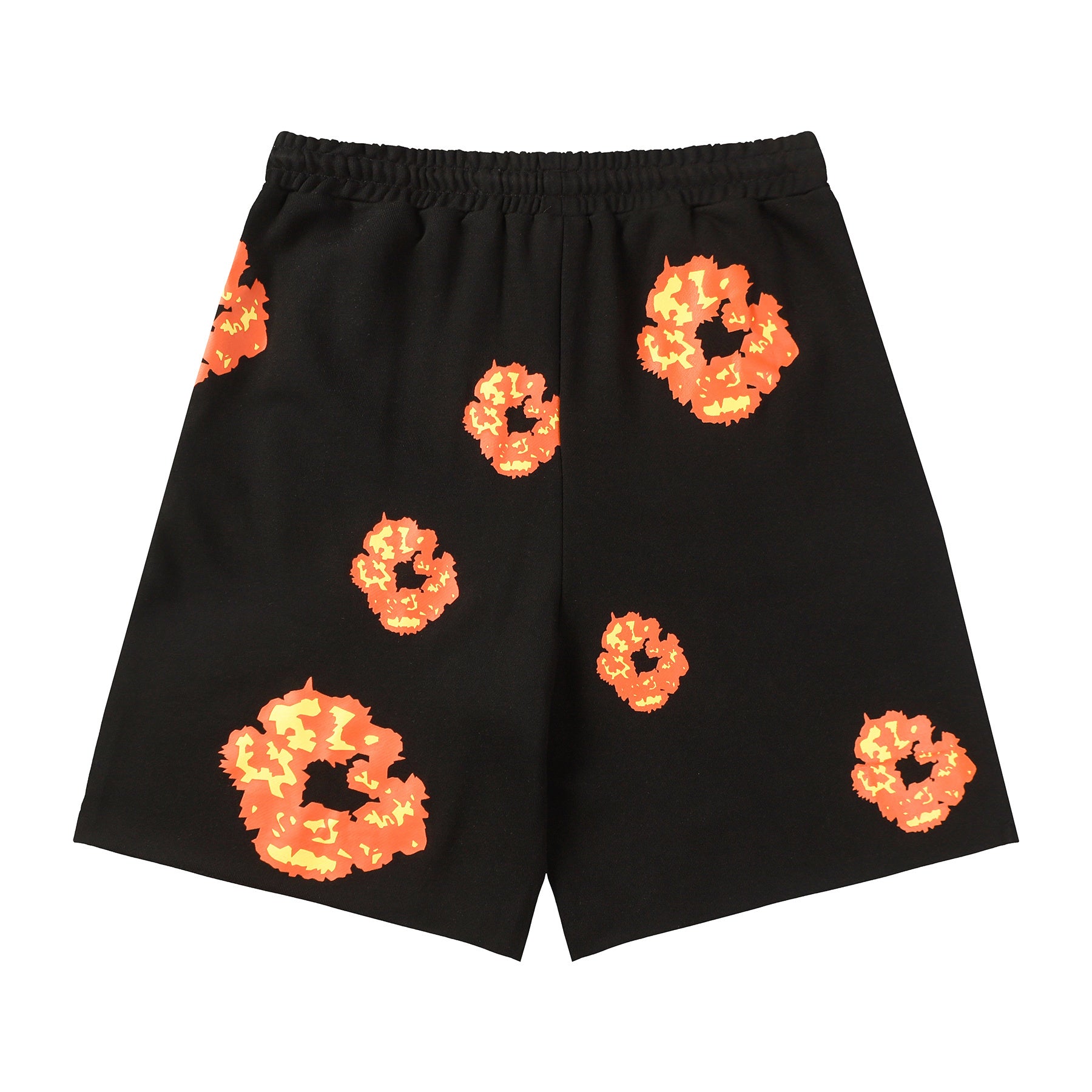 Denim Tears Cotton Wreath Sweatshorts Black/Orange-Yellow