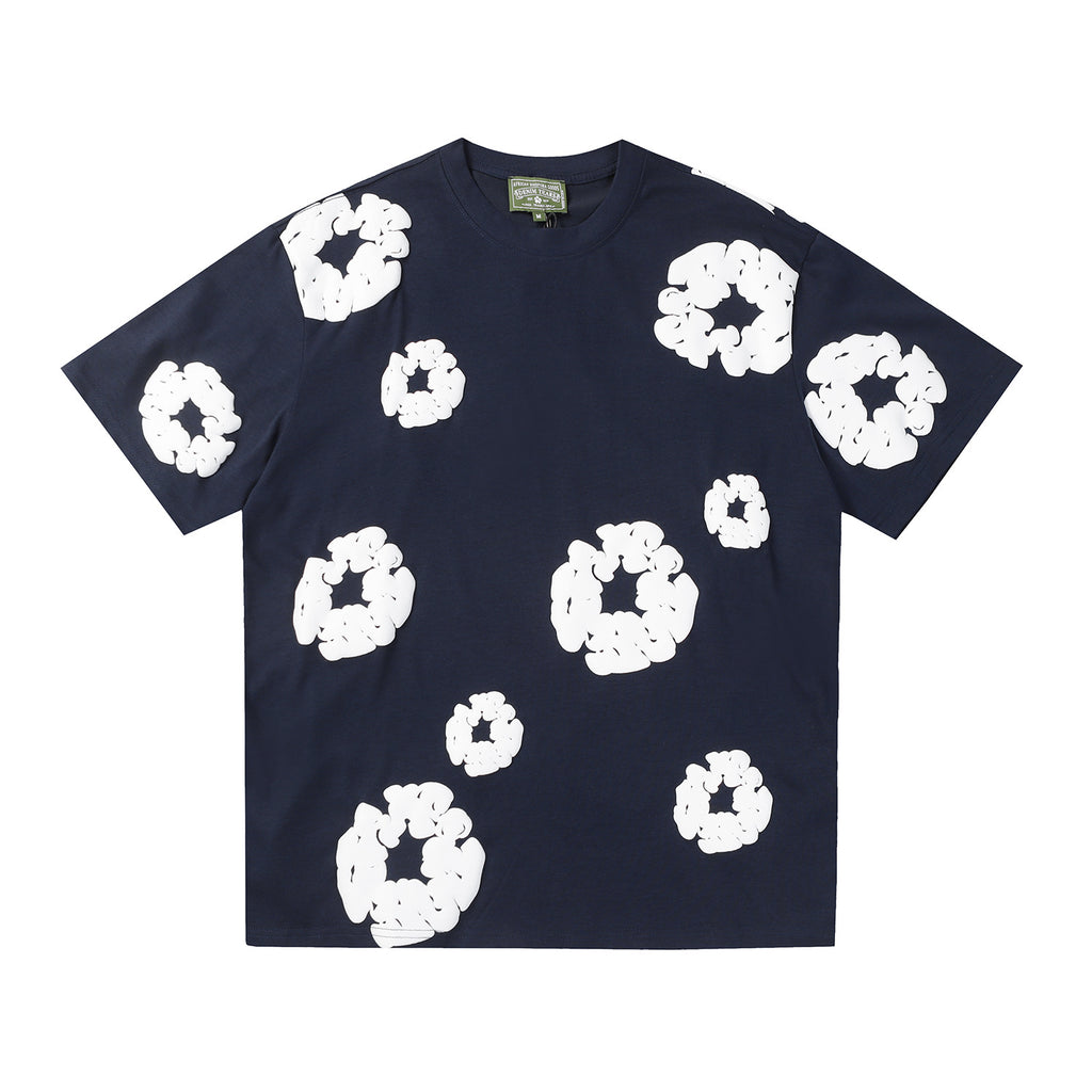 Camisa Denim Tears  Cotton Wreath Tee - (Azul Marino)