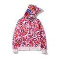 Bape x Hello Kitty Camo Shark Full Zip Hoodie Pink