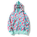 Bape STORE MIAMI 4TH ANNIVERSARY SHARK FULL ZIP DOUBLE HOODIE