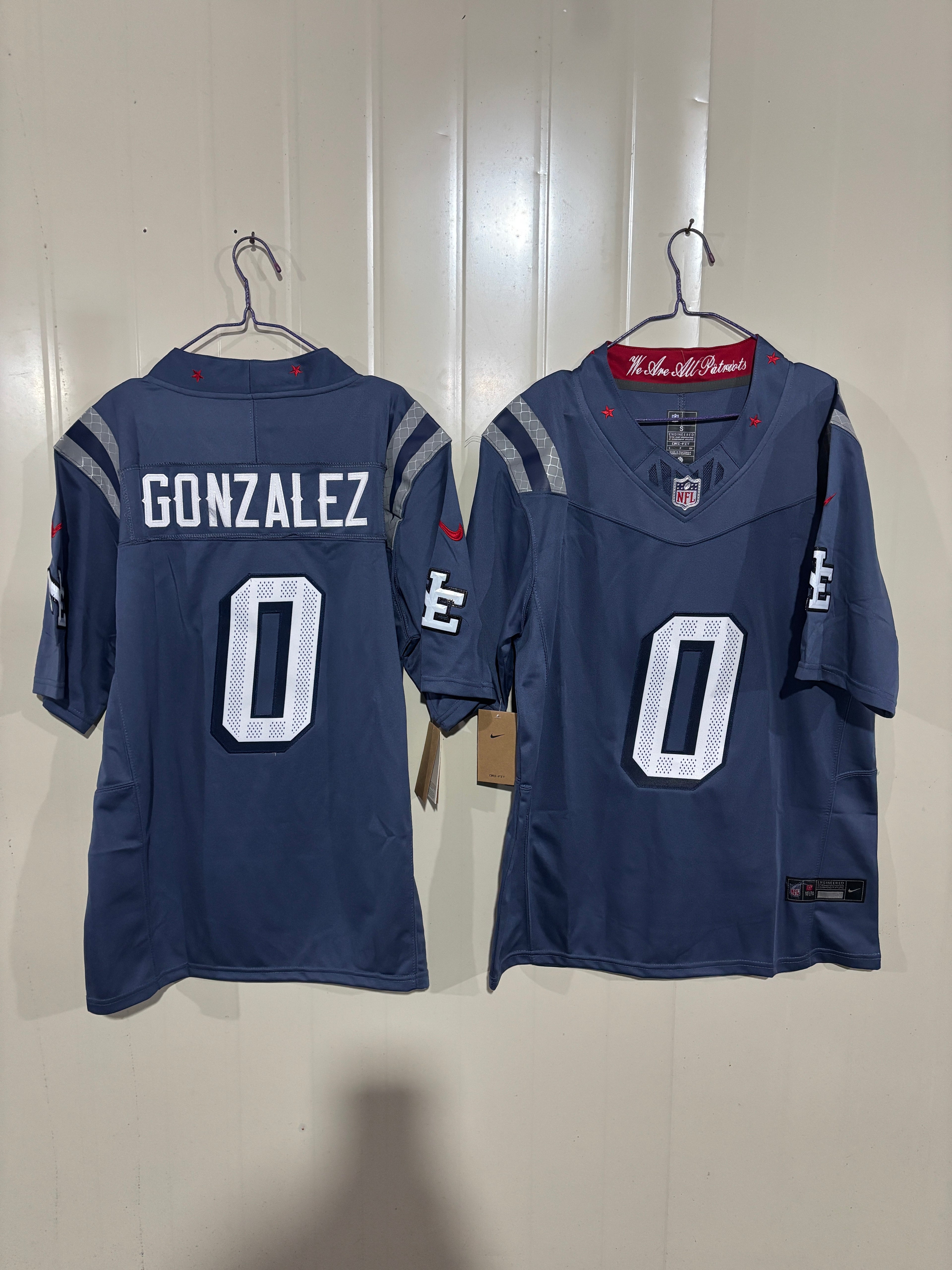 NFL New England Patriots Christian Gonzalez Nike Home Game Jersey