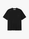 Essentials Playera Script Logo Chest Tee. (black)