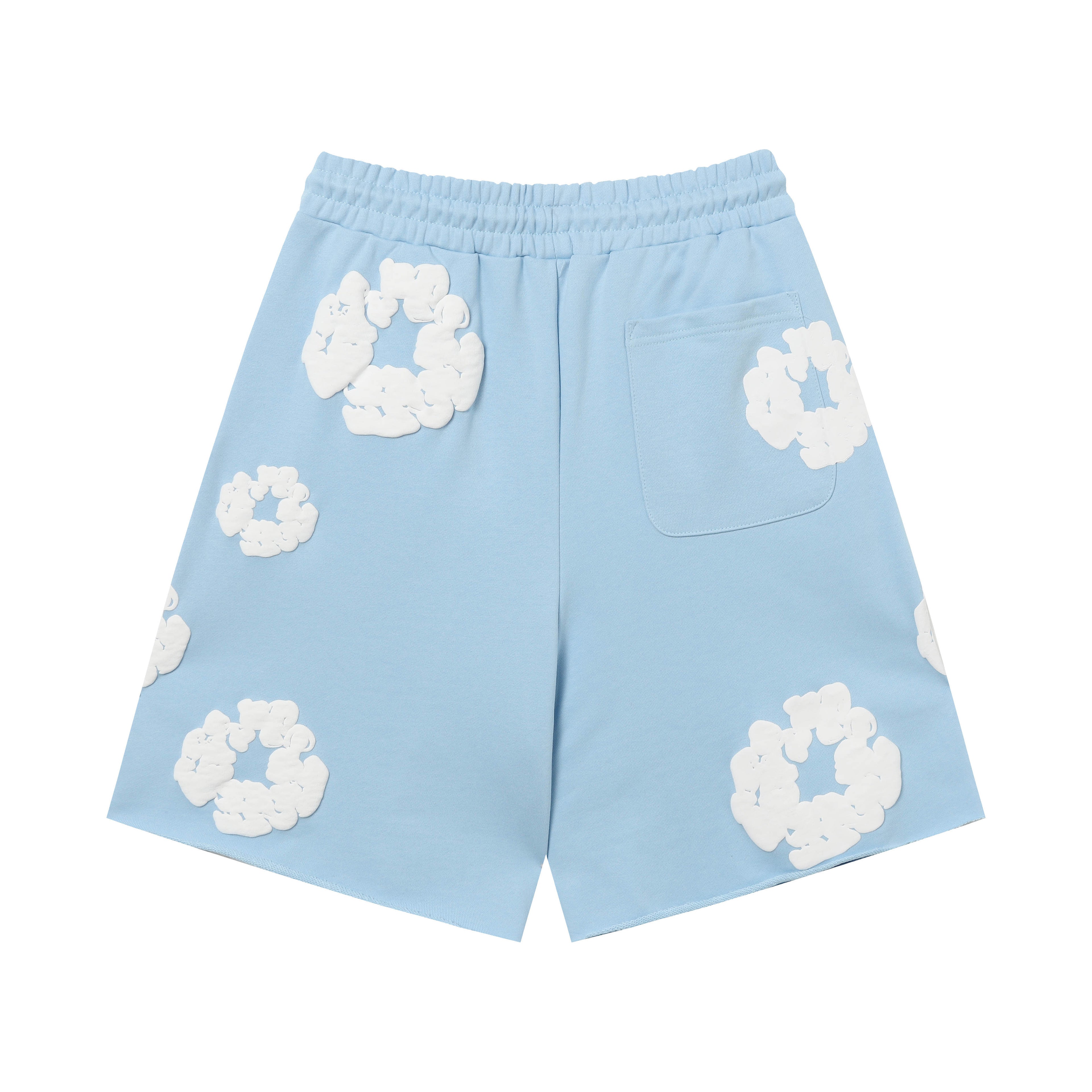 Denim Tears Cotton Wreath Sweatshorts Sky Blue/White