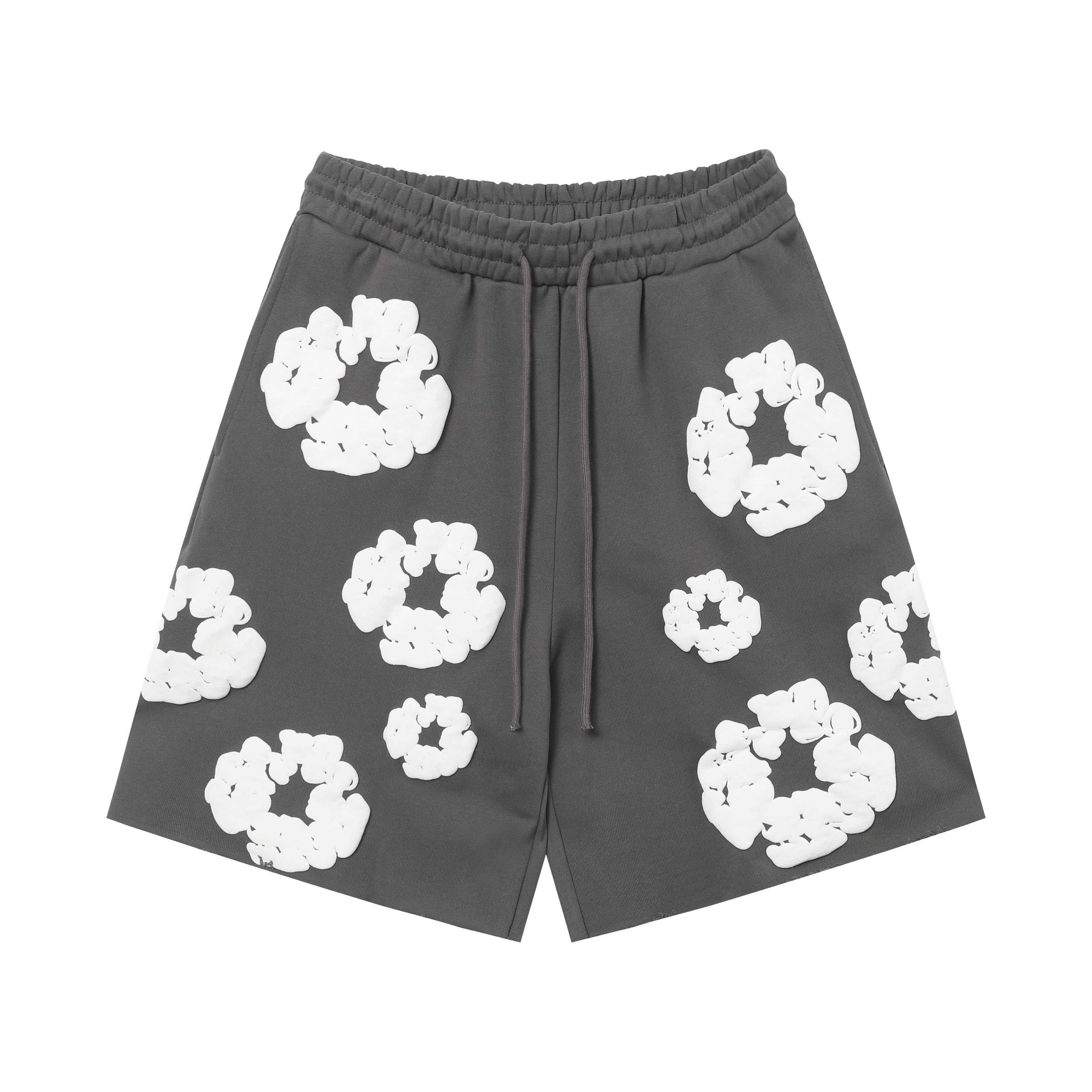 Denim Tears Cotton Wreath Sweatshorts Dark Grey/White