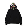 Bape Layered Camo Shark Full Zip Hoodie Black/1st Camo Green