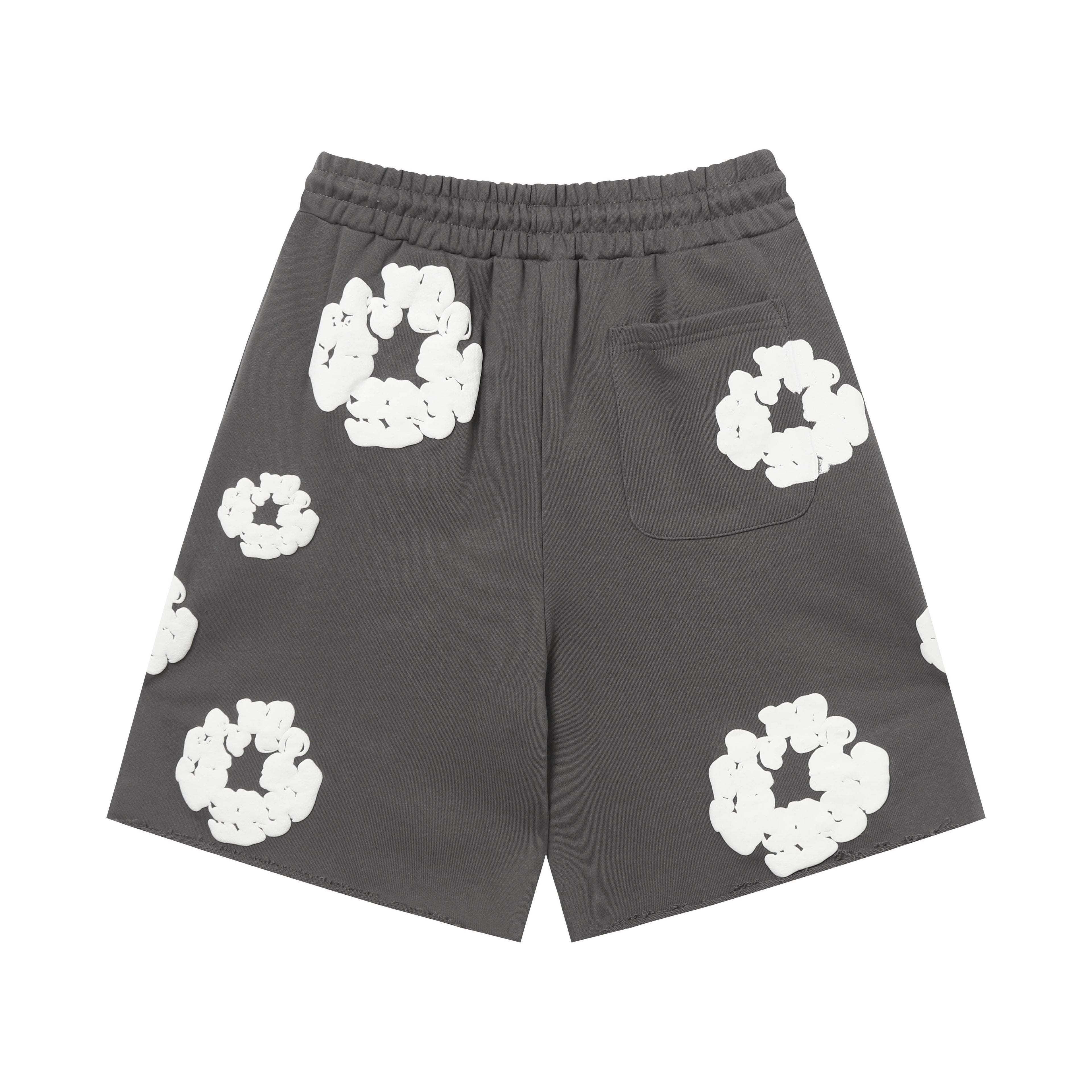 Denim Tears Cotton Wreath Sweatshorts Dark Grey/White