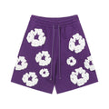 Denim Tears Cotton Wreath Sweatshorts Purple/White
