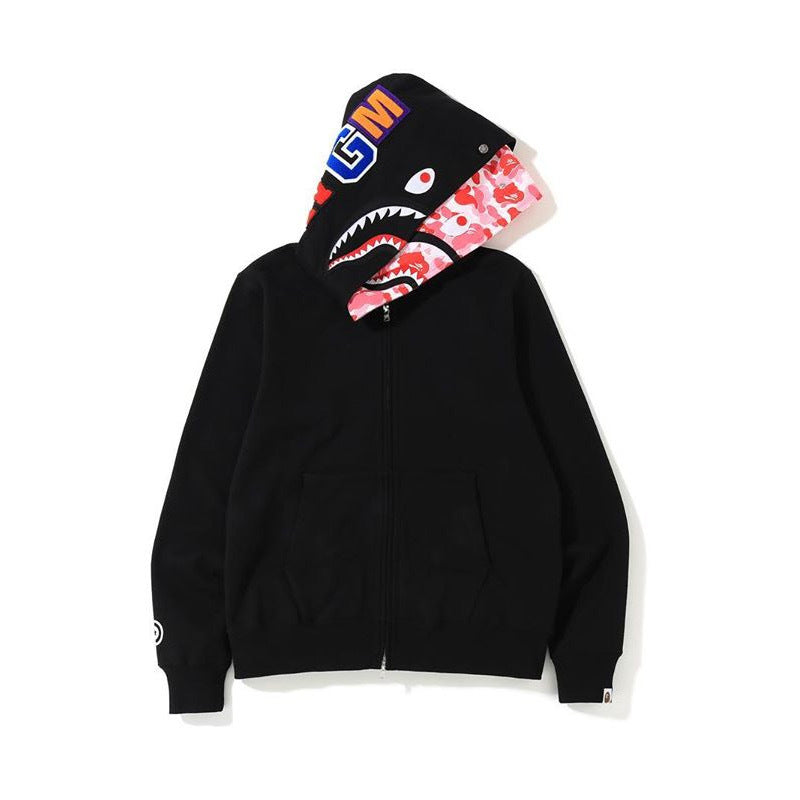 Bape City Camo Shark Full Zip Hoodie White / Glow in the Dark