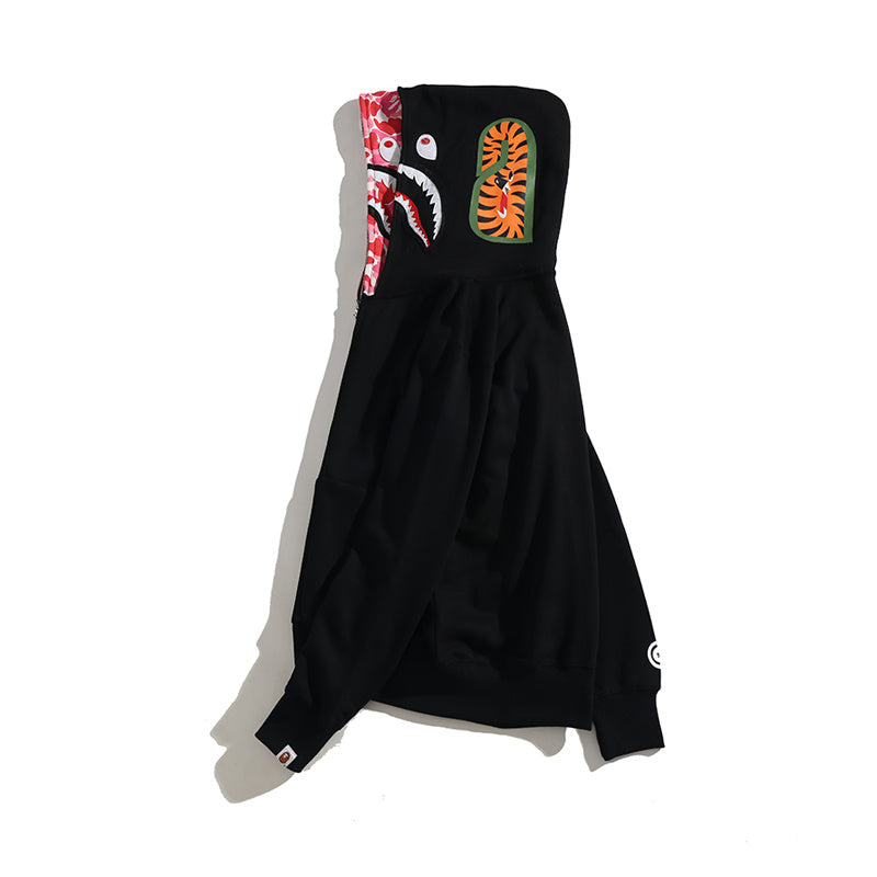 Bape City Camo Shark Full Zip Hoodie White / Glow in the Dark