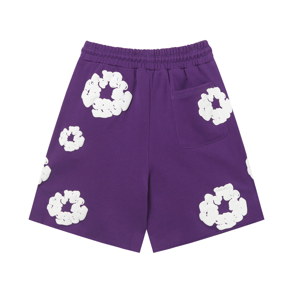 Denim Tears Cotton Wreath Sweatshorts Purple/White