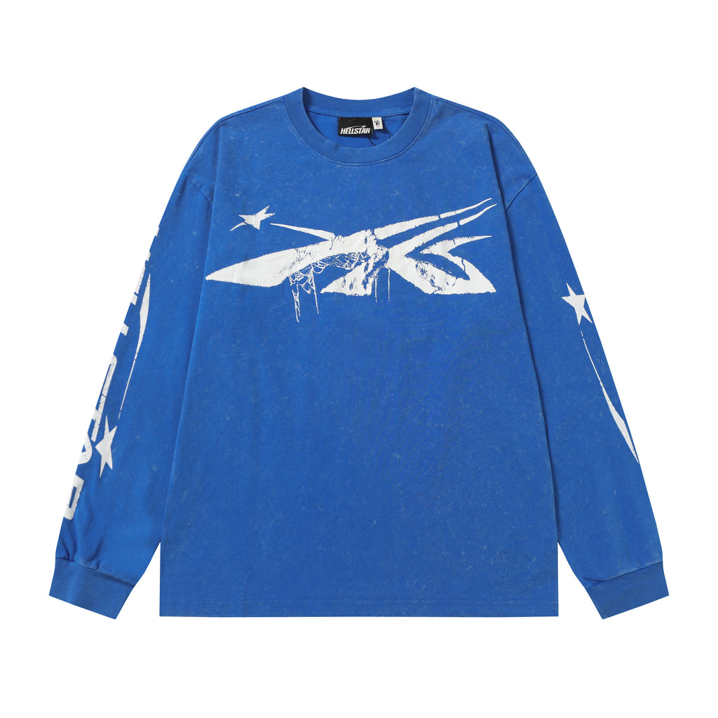 Hoodie Hellstar "Path to Paradise"  Electric Blue Long