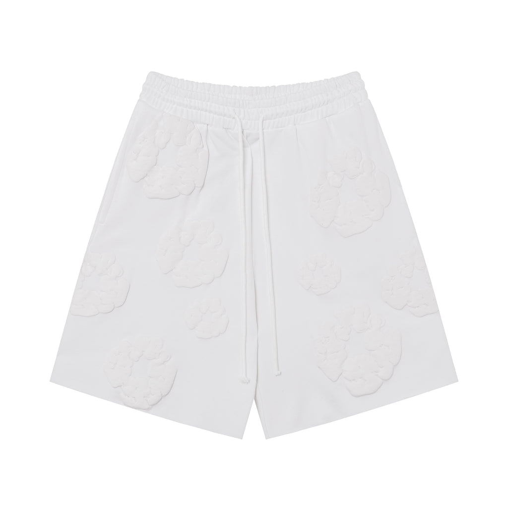 Denim Tears Cotton Wreath Sweatshorts White/White