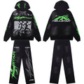 Conjunto Hellstar "Runner Sports" Tracksuit (Black & Lime Green Edition)