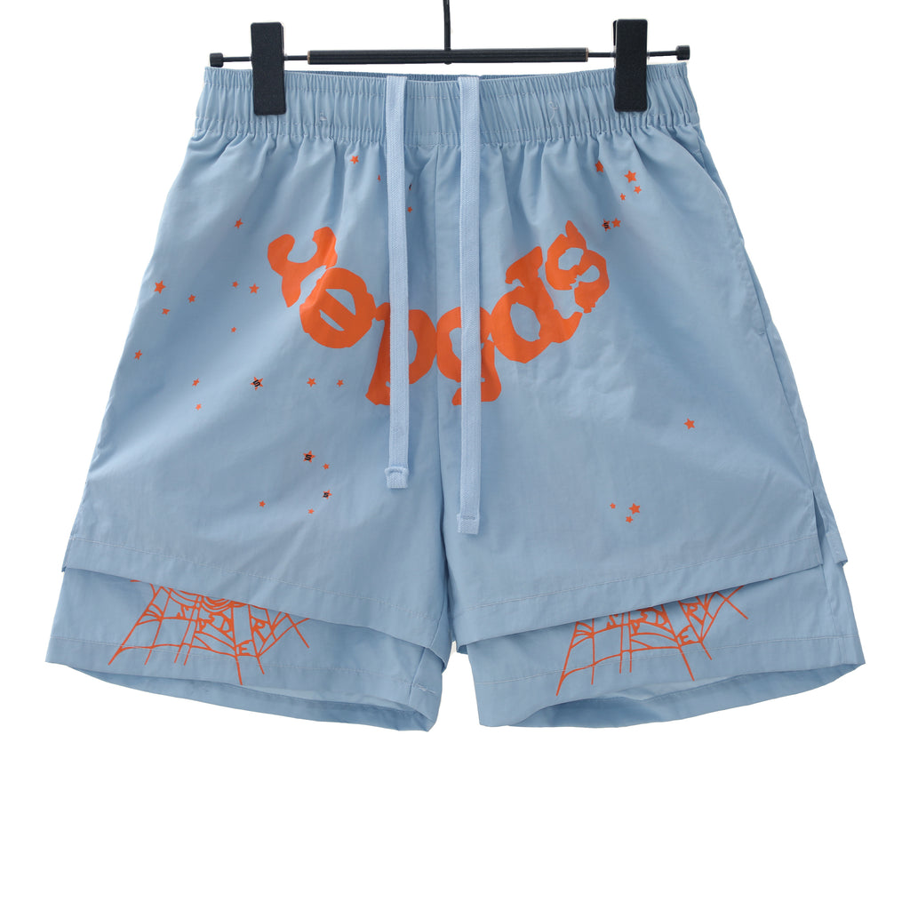 Shorts Sp5der Sky Blue Mesh