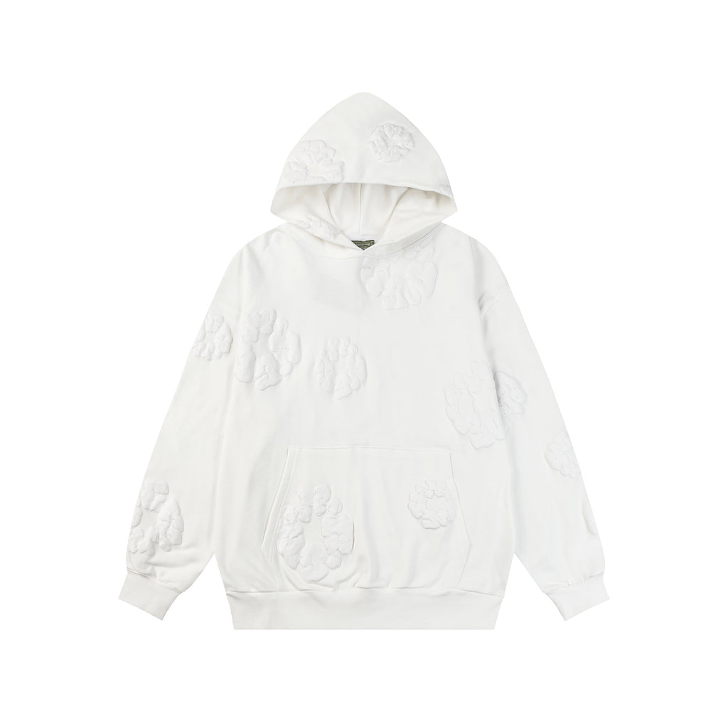 Hoodie Denim Tears Cotton Wreath (White On White)