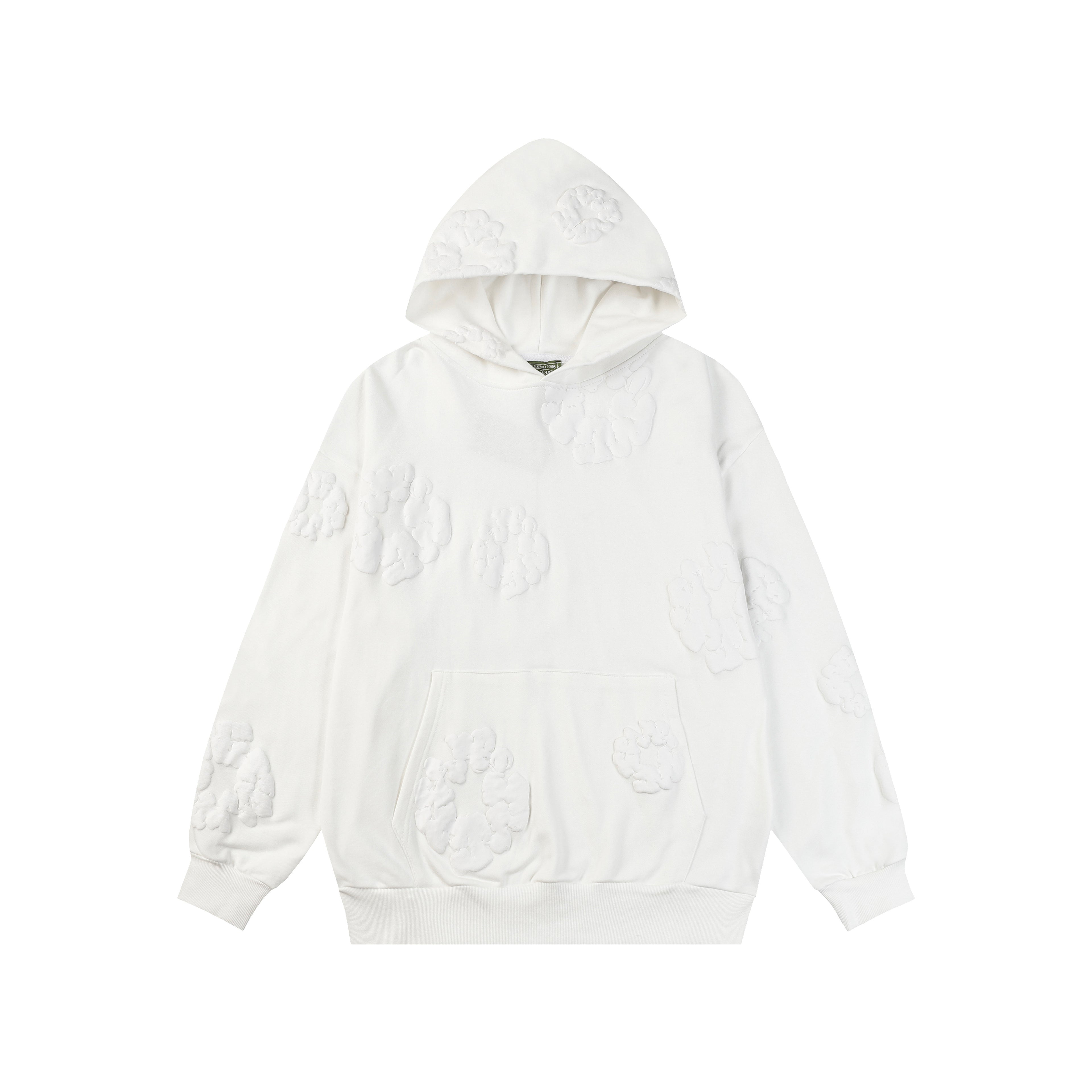 Hoodie Denim Tears Cotton Wreath (White On White)