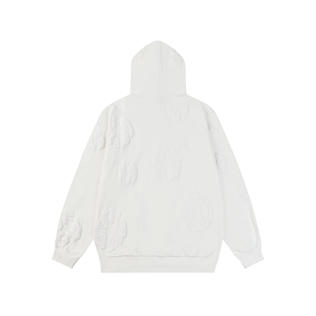 Hoodie Denim Tears Cotton Wreath (White On White)