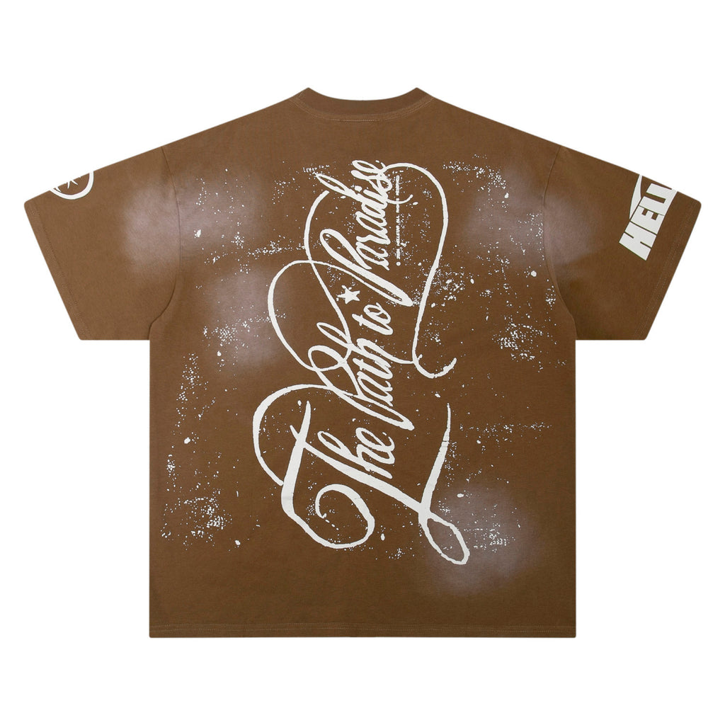 Hellstar "The Path to Paradise" Graphic Tee - Brown.