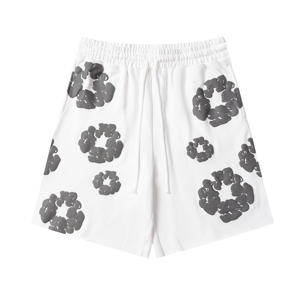 Denim Tears Cotton Wreath Sweatshorts White/Grey