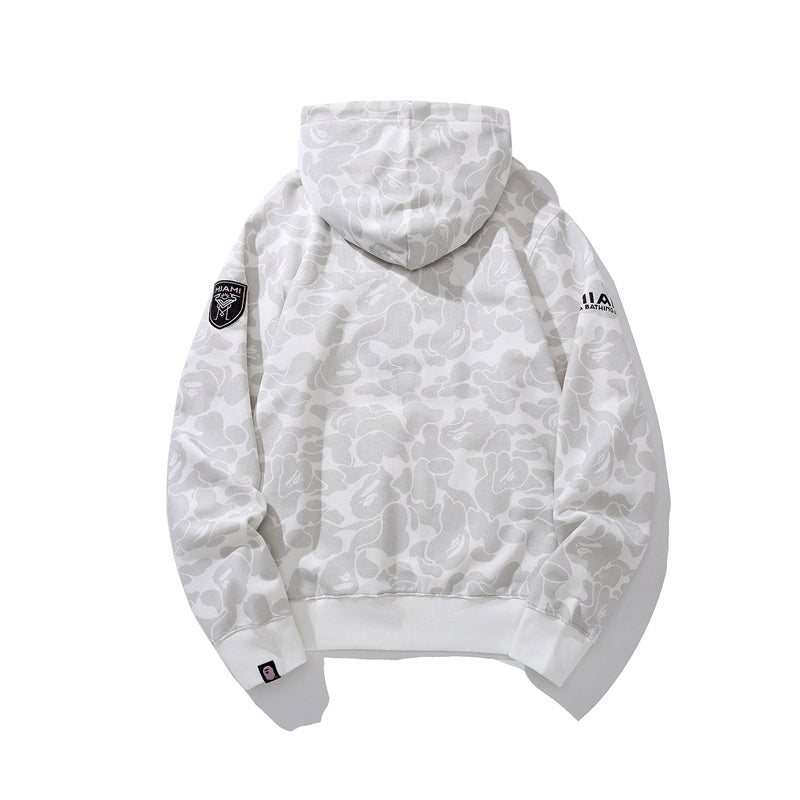 Bape Miami Store Opening Camo Pullover Hoodie White Camo