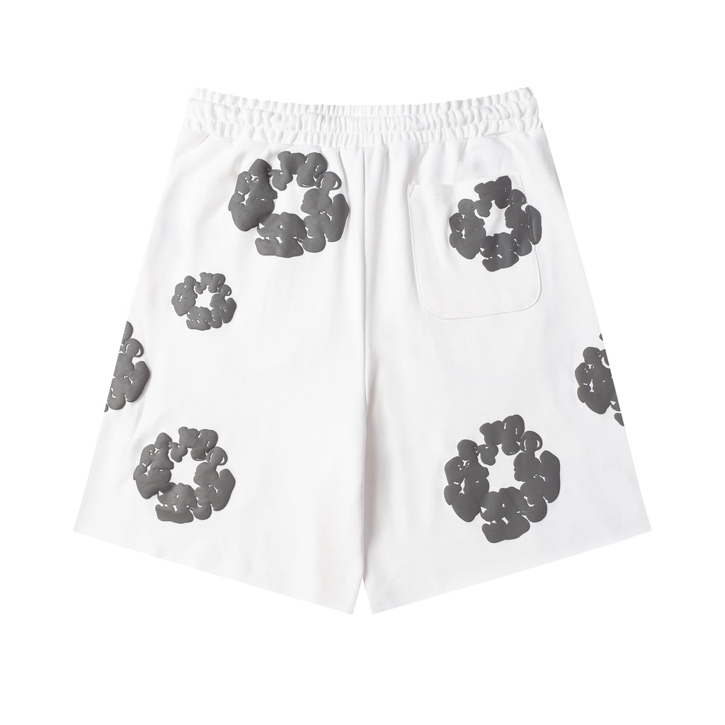 Denim Tears Cotton Wreath Sweatshorts White/Grey