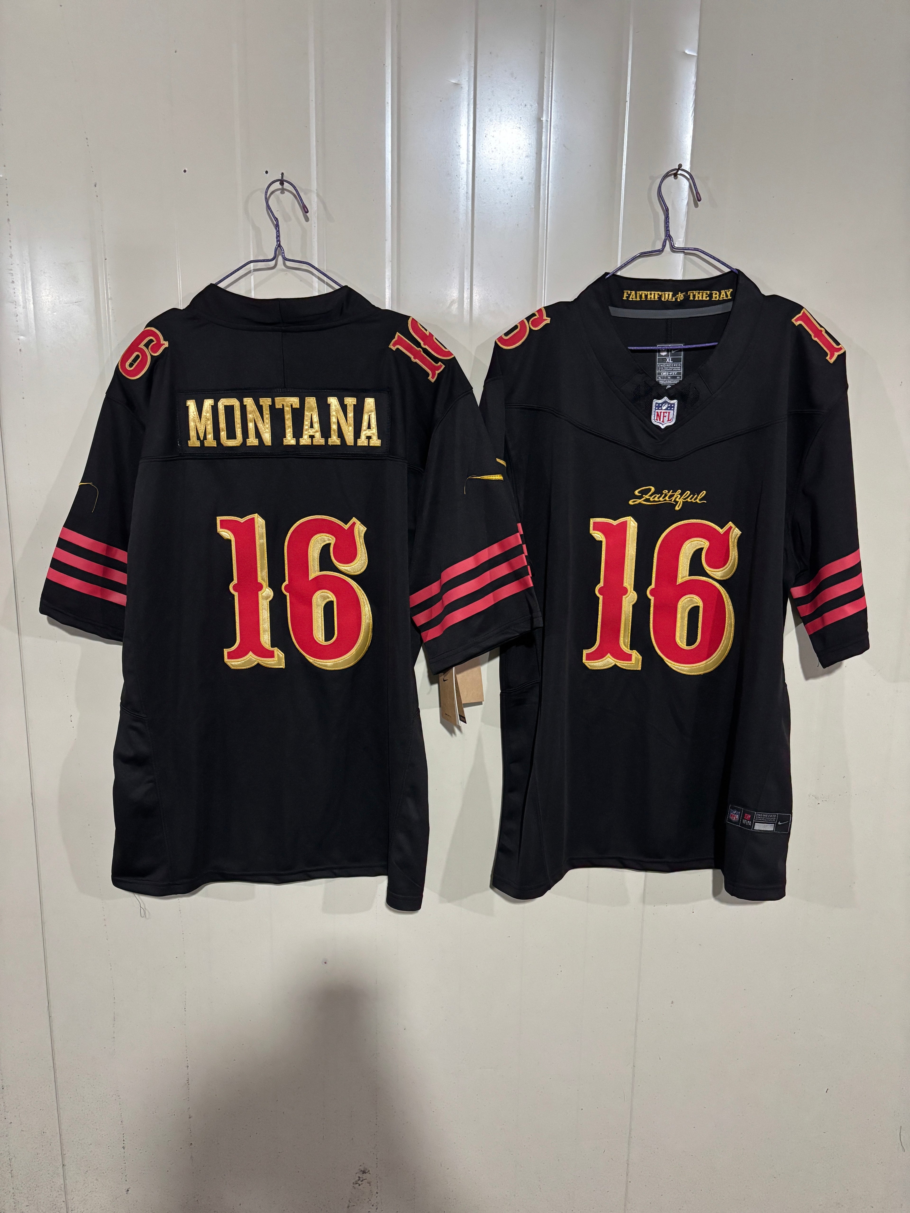 NFL San Francisco 49ers Joe Montana Nike Alternate Lights Out Jersey