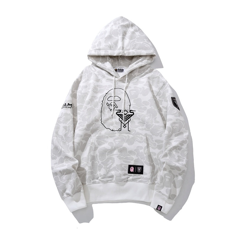 Bape Miami Store Opening Camo Pullover Hoodie White Camo