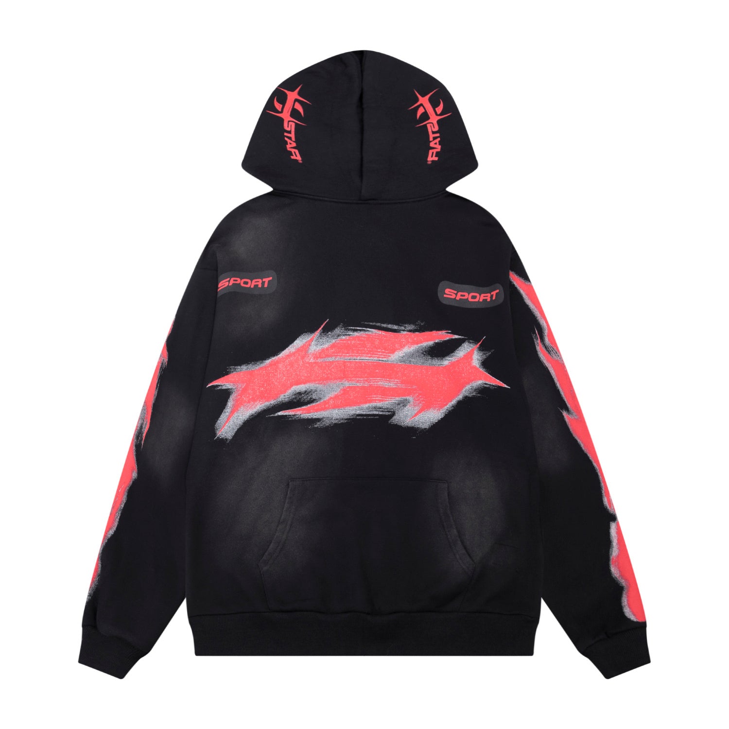 Hoodie Hellstar Sports "Swift Flame"  (Black & Red Edition)