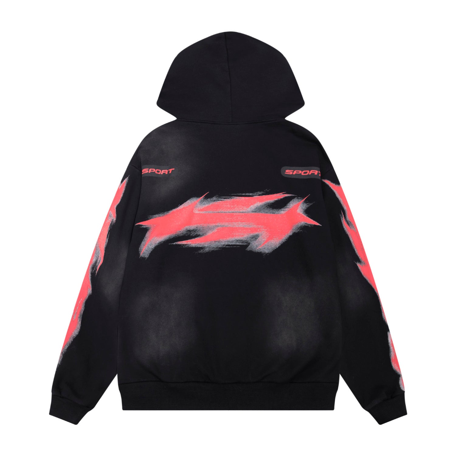 Hoodie Hellstar Sports "Swift Flame"  (Black & Red Edition)