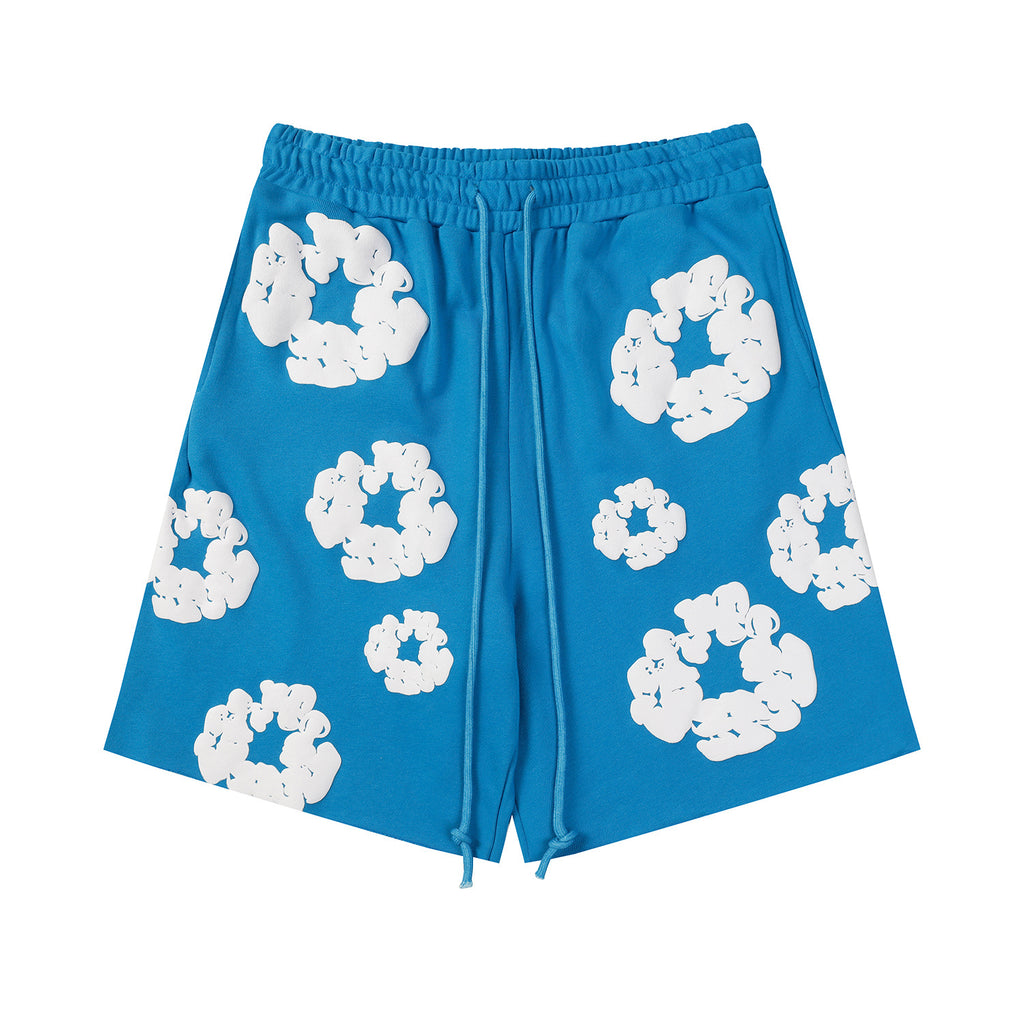Denim Tears Cotton Wreath Sweatshorts Royal Blue/White