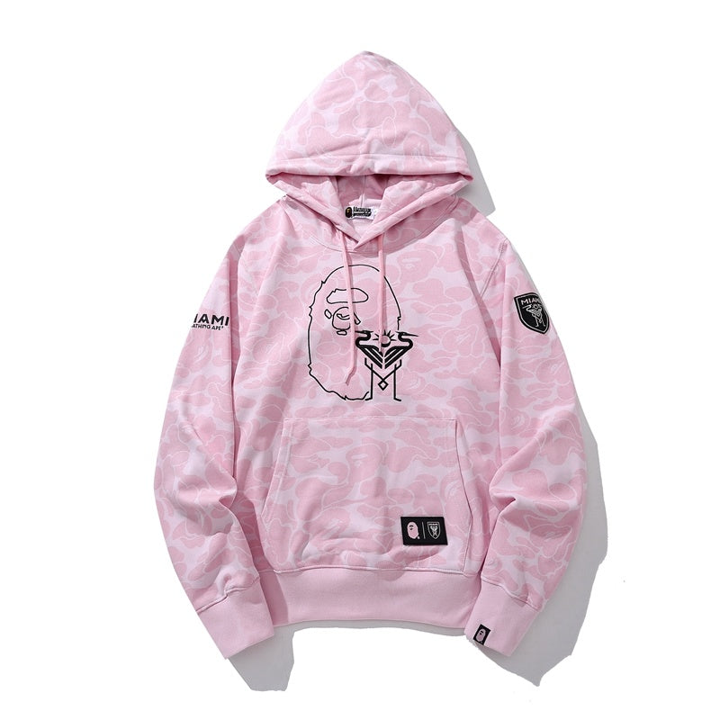 Bape Miami Store Opening Camo Pullover Hoodie Pink Camo