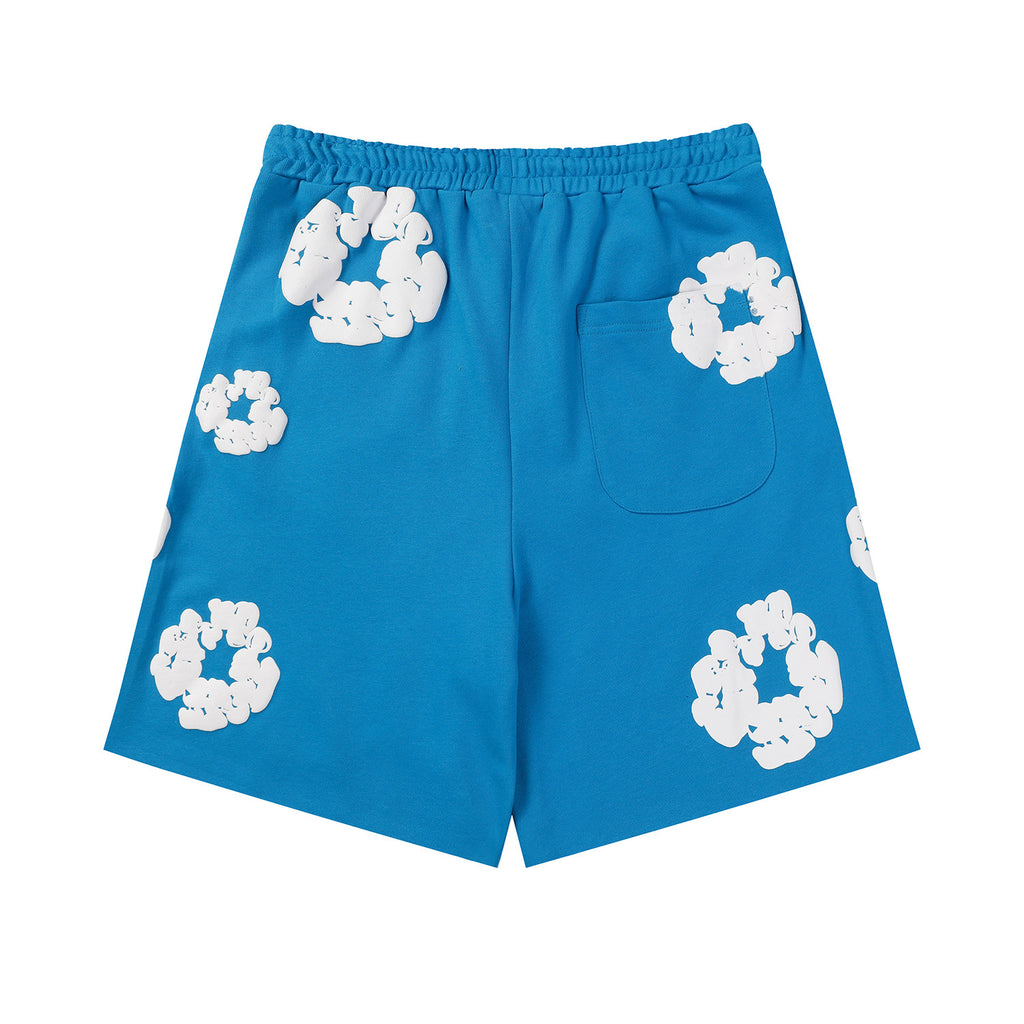 Denim Tears Cotton Wreath Sweatshorts Royal Blue/White