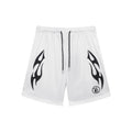 Shorts Hellstar Athletics Mesh "Black Flame"  (White Edition)