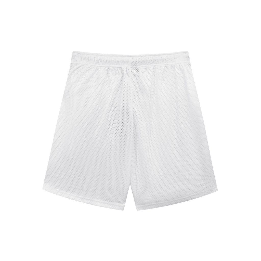 Shorts Hellstar Athletics Mesh "Black Flame"  (White Edition)