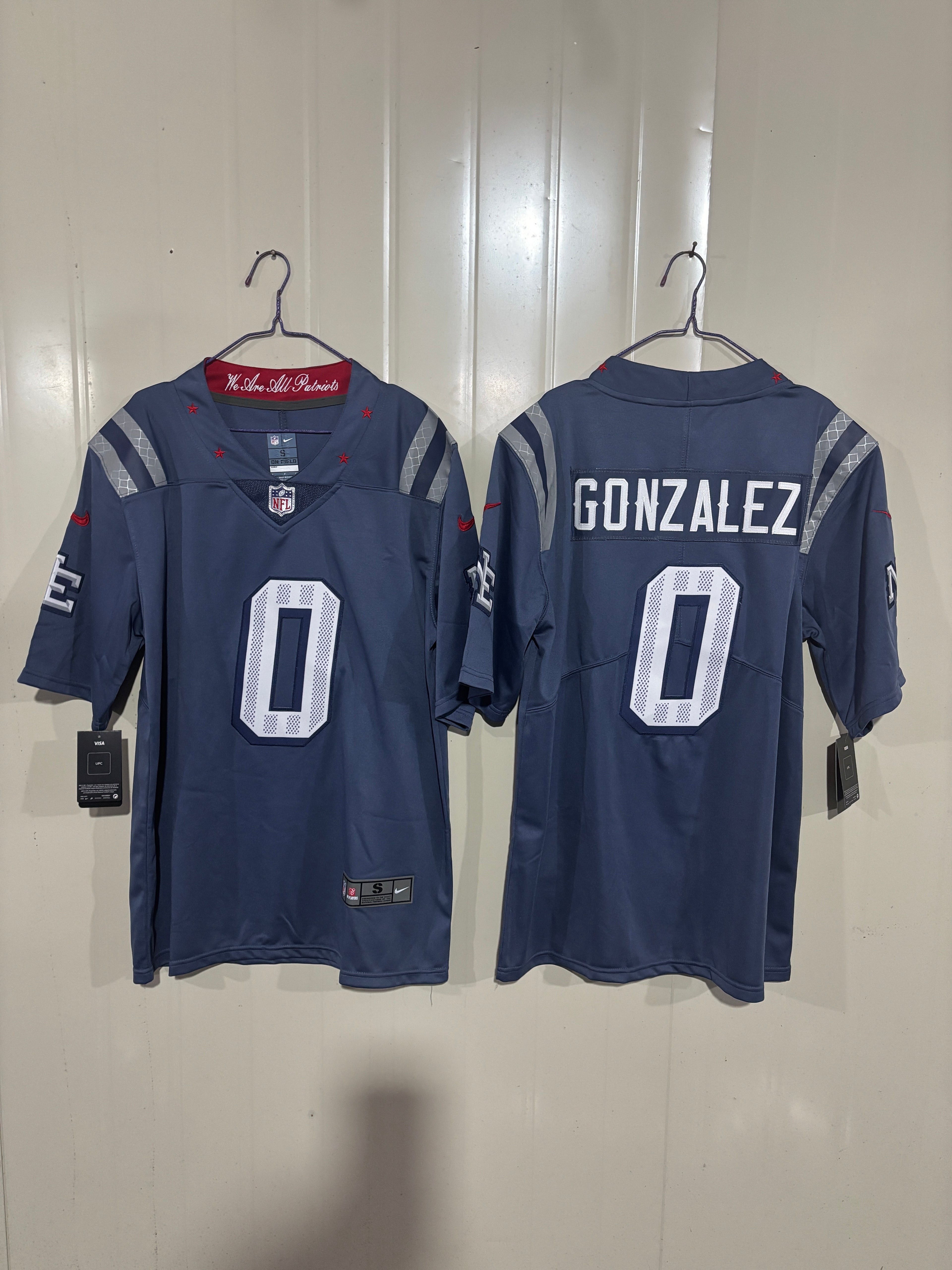 NFL New England Patriots Christian Gonzalez Nike Alternate Jersey (Navy/Silver Edition)
