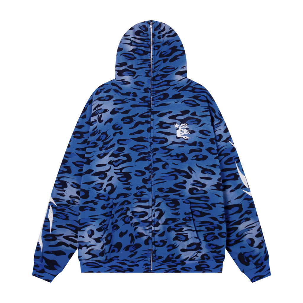 Hoodie Hellstar Athletics Blue "Pattern" Full-Zip