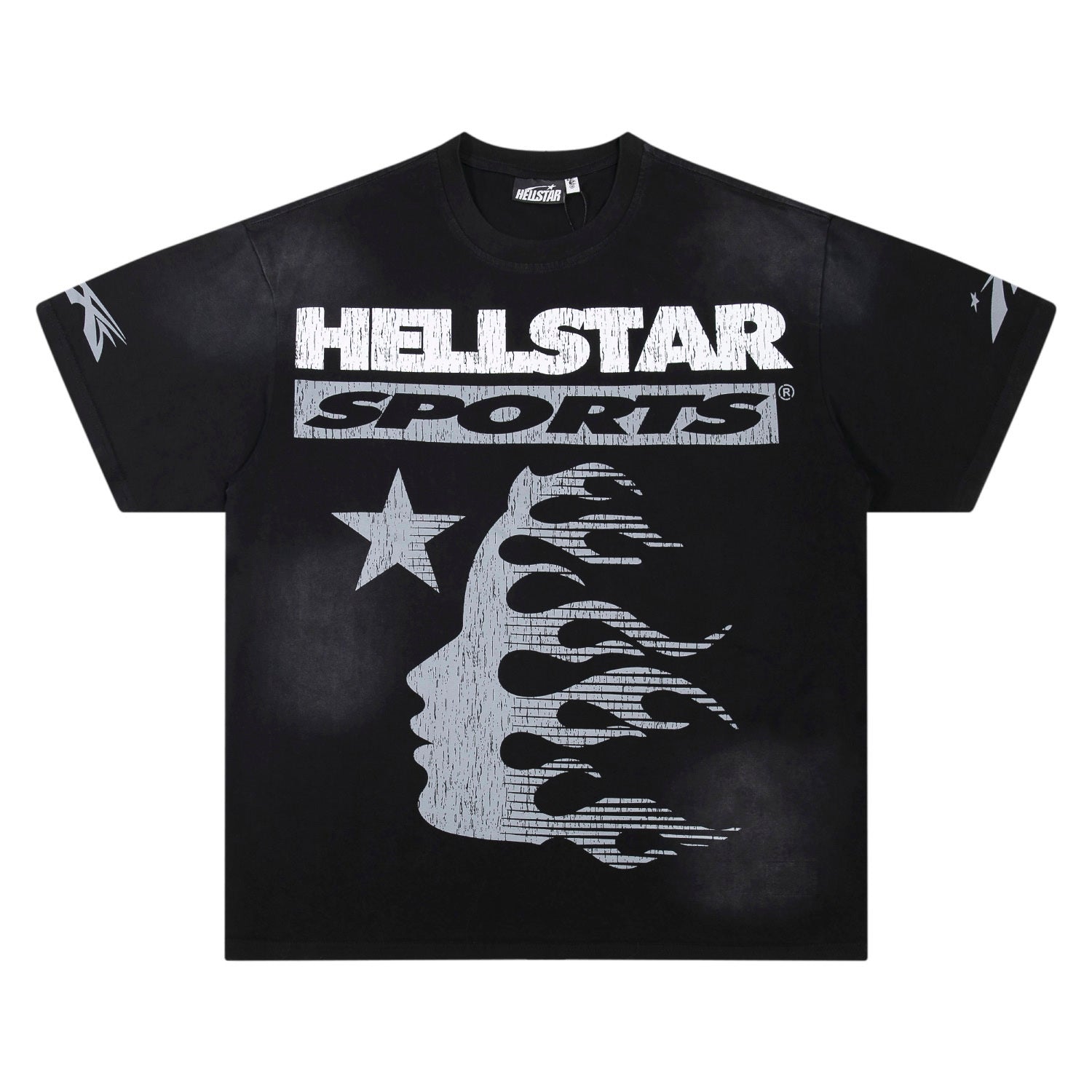 Hellstar "Sports" Graphic Tee - Black/White Edition.